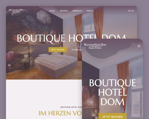 Website Boutique Hotel